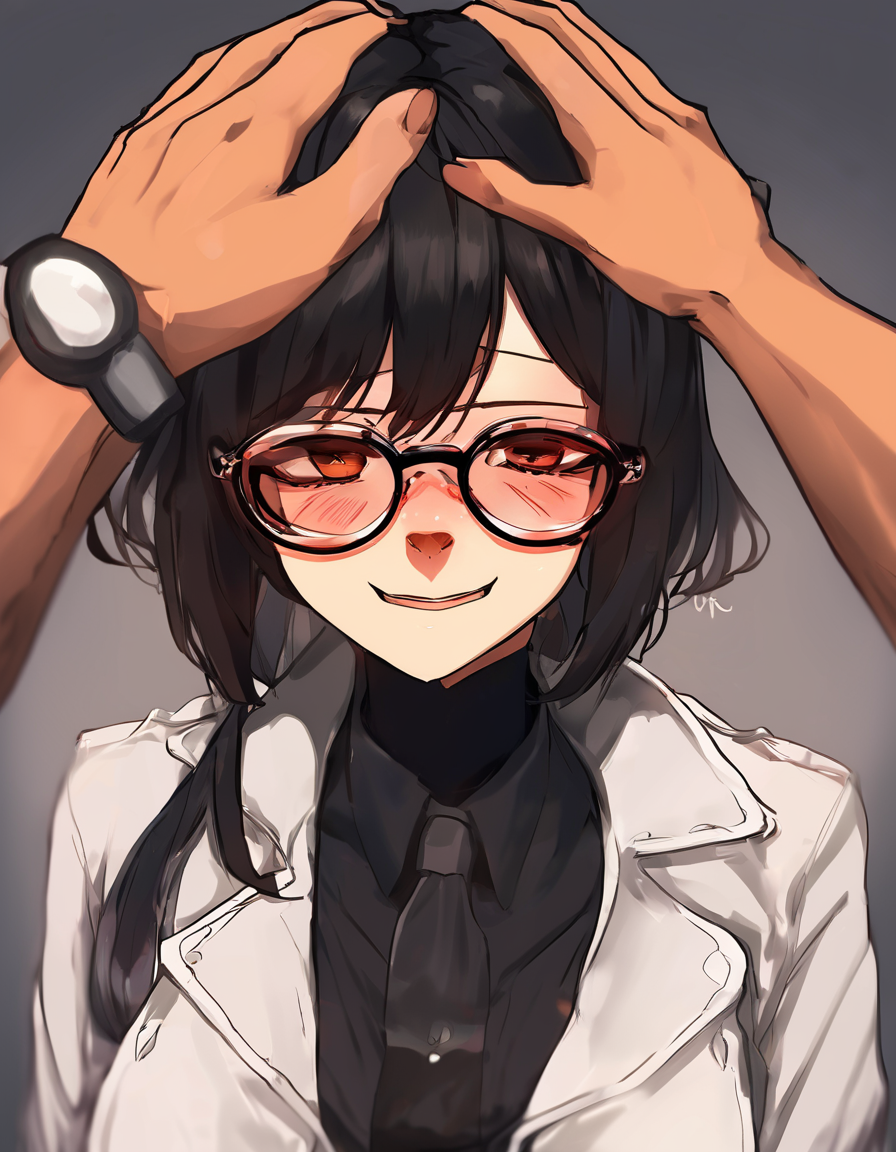 1664309048866-1-_lora_sdxl_headpat_v1-000075_1.0_ petting disguised anime girl wearing a fake beard round black glasses and fake black facial.png